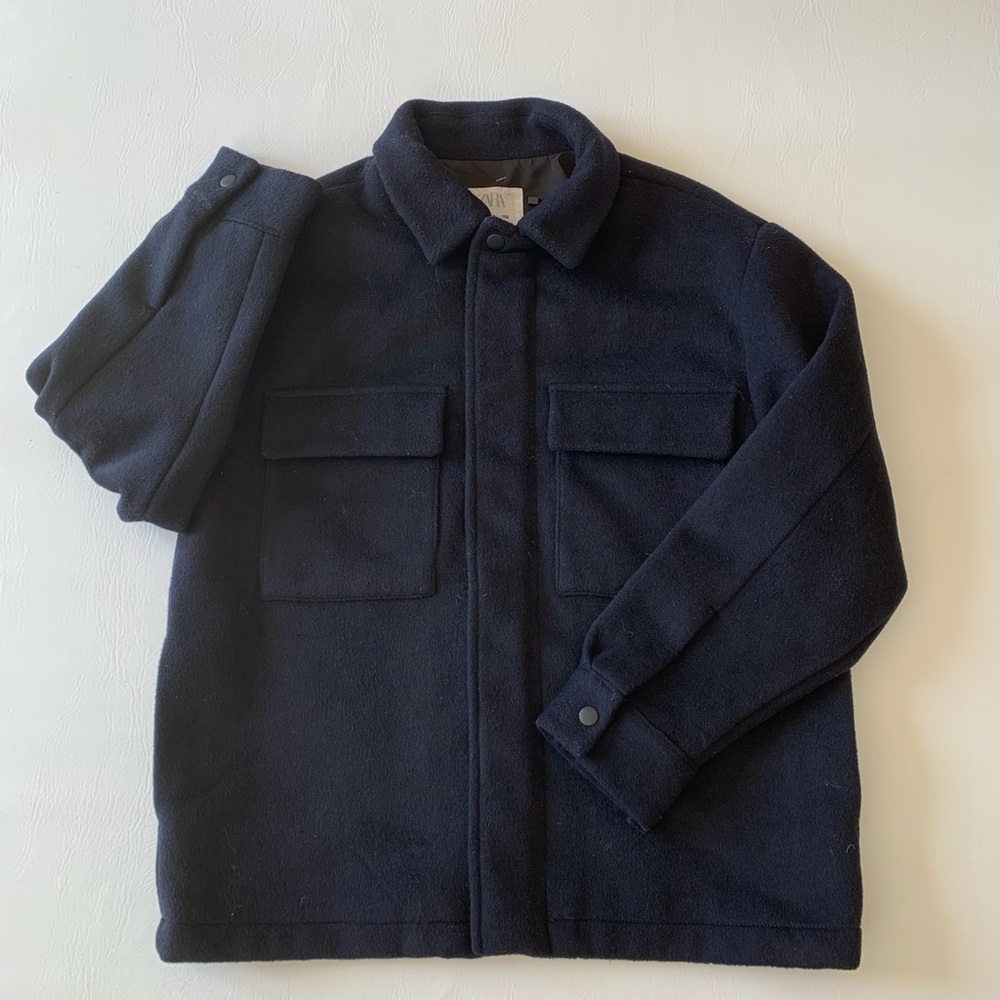 🆕Zara wool navy coat